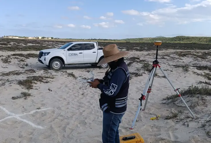 imagen de fotogrametria con drone